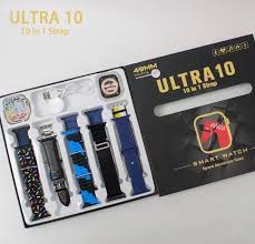 Ultra 10 Smart Watch With 10 in 1 Straps