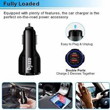 Qualcomm Original Car Charger QC 3.0/2.0 100% Genuine Fast Charging Port with Blue Lights, Car Charging Best Fitted Spot, New without Box